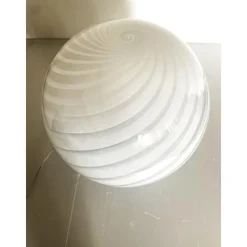 Sale Pamono Murano Spiral White Murano Glass Table Lamp by Simoeng
