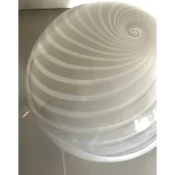 Sale Pamono Murano Spiral White Murano Glass Table Lamp by Simoeng