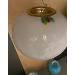 Pamono Murano Style Clear with Murrise Multicolors Pendant by Simoeng><noscript><img width=
