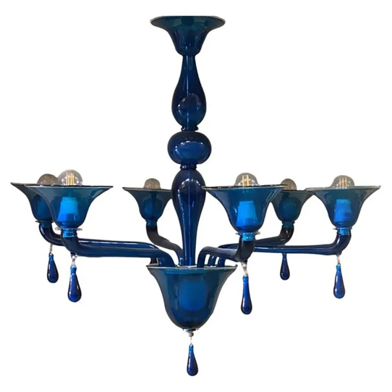 Pamono Murano Style Glass Chandelier by Simong> Ceiling Lights