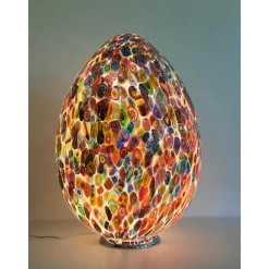 Pamono Murano Style Glass Egg Table Lamps by Simoeng, Set of 2><noscript><img width=