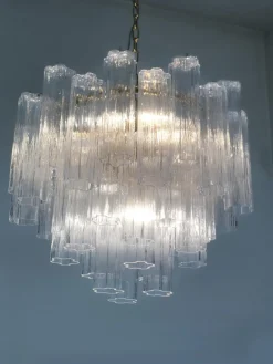 Discount Pamono Murano Style Glass Sputnik Chandelier Italian in Gold from Simoeng