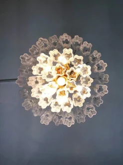 Discount Pamono Murano Style Glass Sputnik Chandelier Italian in Gold from Simoeng