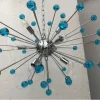 Hot Pamono Murano Style Glass Sputnik Blue Italian Handmade Chandelier