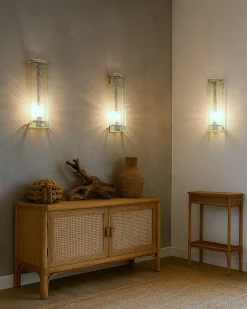 Discount Pamono Murano Wall Sconces from AV Mazzega, 1970s, Set of 3