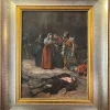 Pamono Murder of Filippo Strozzi, 19th Century, Oil on Canvas, Framed> Painting