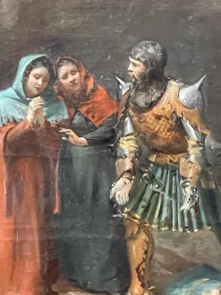 Pamono Murder of Filippo Strozzi, 19th Century, Oil on Canvas, Framed><noscript><img width=