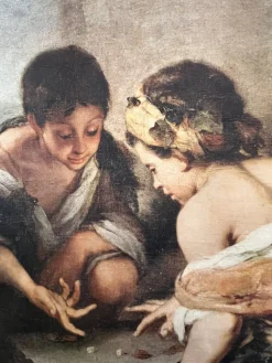 Pamono Murillo, Children Playing Dice, 1920, Oil on Canvas, Framed><noscript><img width=