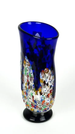 Pamono Murrina Millefiori Technique Glass Vase by Imperio Rossi for Made Murano Glass, 2019> Tabletop