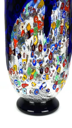 Pamono Murrina Millefiori Technique Glass Vase by Imperio Rossi for Made Murano Glass, 2019><noscript><img width=