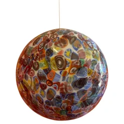Pamono Murrine Sphere Lamp in Murano Style Glass from Simoeng> Ceiling Lights