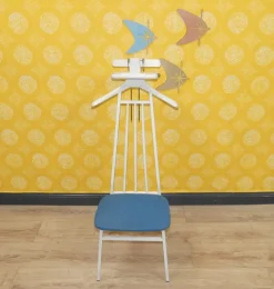 Pamono Mute Valet 1960s Wardrobe Clothes Rack with Seat Clothes Chair Clothes Fan Dressing Chair> Racks, Hooks & Valets
