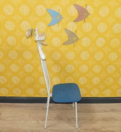 Pamono Mute Valet 1960s Wardrobe Clothes Rack with Seat Clothes Chair Clothes Fan Dressing Chair><noscript><img width=