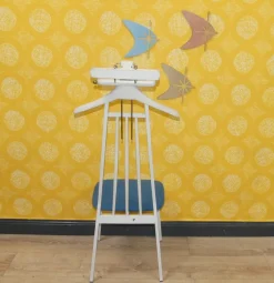 Pamono Mute Valet 1960s Wardrobe Clothes Rack with Seat Clothes Chair Clothes Fan Dressing Chair><noscript><img width=