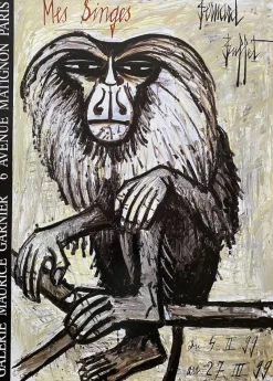 Pamono My Monkeys Exhibition Poster after Bernard Buffet> Posters