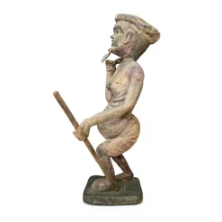 Pamono Myanmar Artist, Asian Shaman Figure, Late 1800s, Polychrome Wood> Sculpture