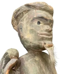 Pamono Myanmar Artist, Asian Shaman Figure, Late 1800s, Polychrome Wood><noscript><img width=