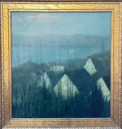 Pamono Mystical Painting by Edward Riche Butler, Californian Artist from Sacramento, Exhibited Several Times in Museums