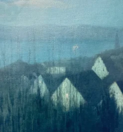 Pamono Mystical Painting by Edward Riche Butler, Californian Artist from Sacramento, Exhibited Several Times in Museums