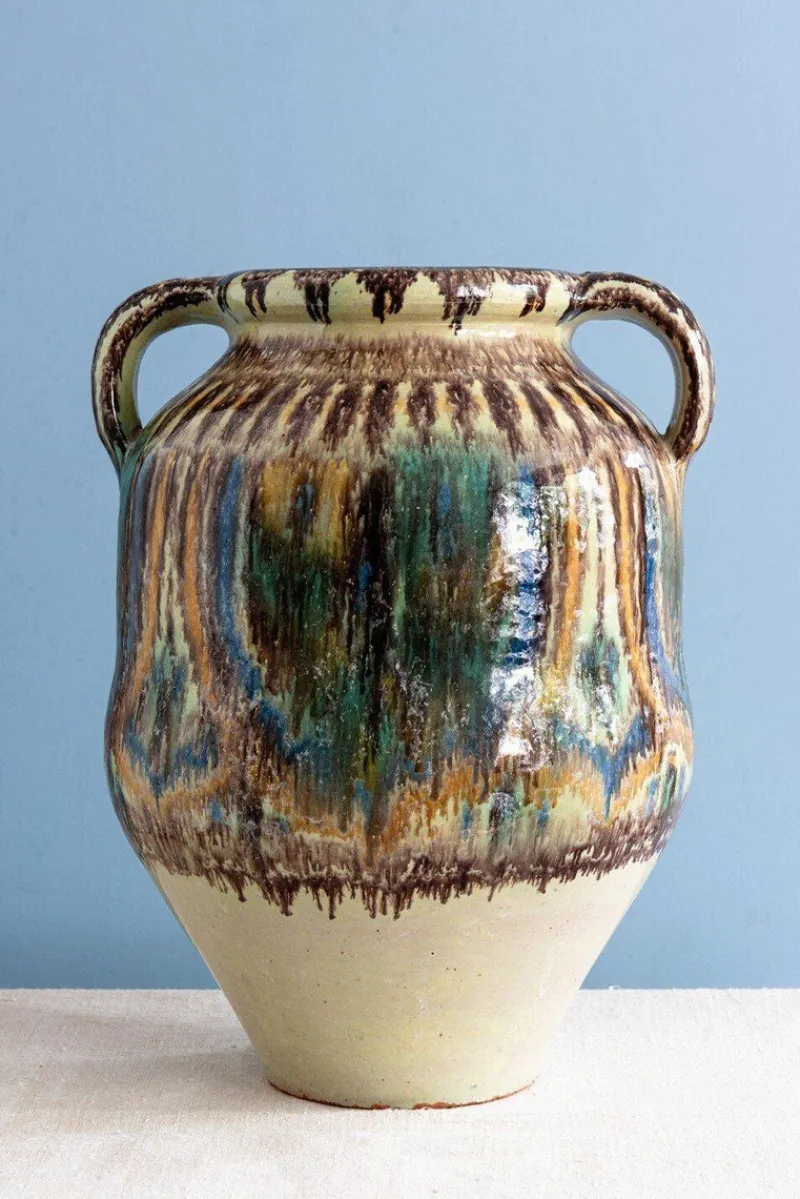 Pamono Nabeul Double-Handled Jar by Pierre De Verclos, 1930> Bottles, Carafes & Jugs