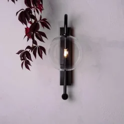 Pamono Naples Black Gunmetal Wall Sconce by Schwung> Wall Lights & Sconces