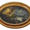 Pamono Naples, Posillipo School, Italian Landscape, Oil on Canvas, Framed> Old Masters
