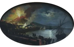Pamono Naples, Posillipo School, Italian Landscape, Oil on Canvas, Framed> Old Masters
