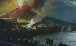 Pamono Naples, Posillipo School, Italian Landscape, Oil on Canvas, Framed><noscript><img width=