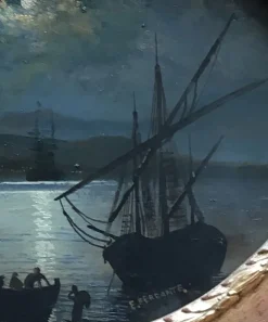 Pamono Naples, Posillipo School, Italian Landscape, Oil on Canvas, Framed><noscript><img width=