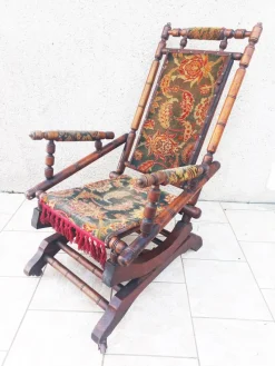 Discount Pamono Napoleon III Bamboo Style Rocking Chair