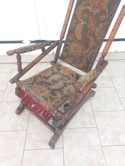 Discount Pamono Napoleon III Bamboo Style Rocking Chair