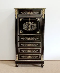 Pamono Napoleon III Blackened Wood Secretaire, 19th Century> Secretaires