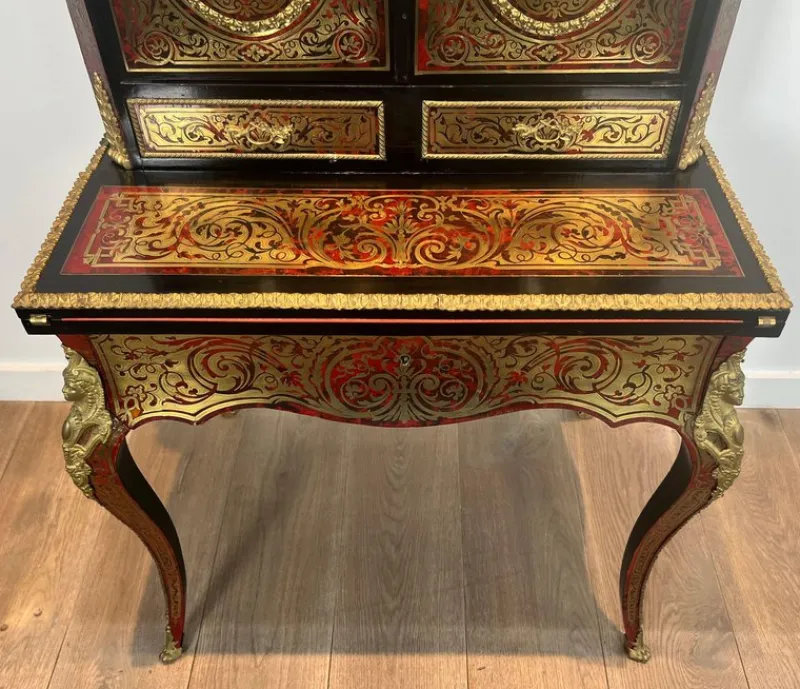 Discount Pamono Napoleon III Bonheur du Jour Desk in Boulle Marquetry