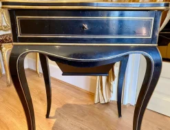 Pamono Napoleon III Ebony Worktable / Vanity Table from Diehl, Paris, 19th Century><noscript><img width=