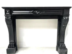 Best Pamono Napoleon III Fireplace with Claw Feet in Black Marble, 19th Century