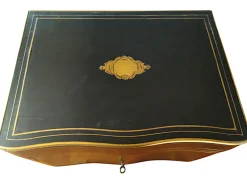 Pamono Napoleon III Liqueur Cellar with Glasses and Bottles, Set of 18><noscript><img width=