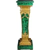 Pamono Napoleon III Marble Column with Malachite Bronze> Pedestals And Columns