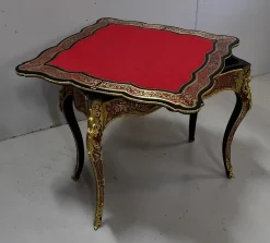 Discount Pamono Napoleon III Marquetry Boulle Game Table, 19th Century