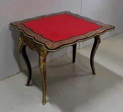 Discount Pamono Napoleon III Marquetry Boulle Game Table, 19th Century