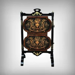 Sale Pamono Napoleon III Marquetry Serving Trolley, 19th Century
