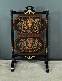 Sale Pamono Napoleon III Marquetry Serving Trolley, 19th Century