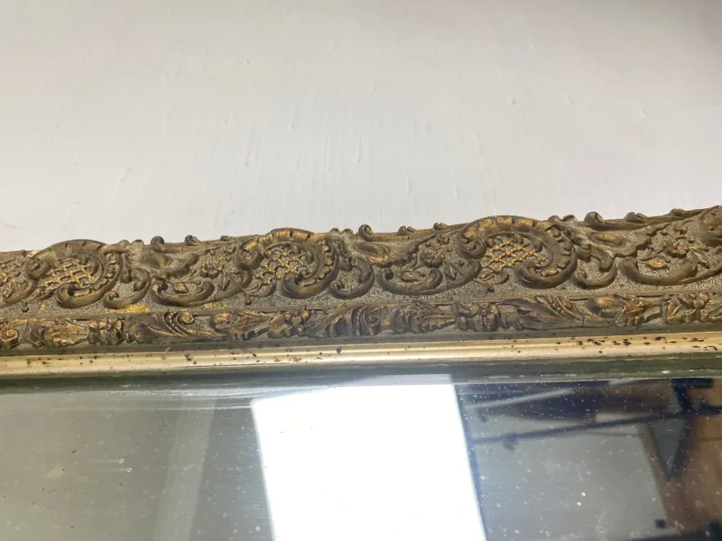 Pamono Napoleon III Mirror in Wood and Stucco Gilded with Gold Leaf, 1800s> Mirrors