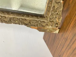 Pamono Napoleon III Mirror in Wood and Stucco Gilded with Gold Leaf, 1800s><noscript><img width=