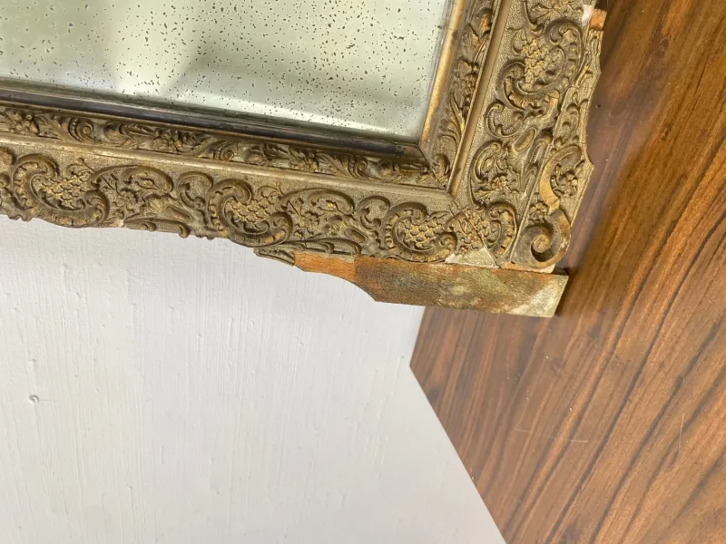 Pamono Napoleon III Mirror in Wood and Stucco Gilded with Gold Leaf, 1800s> Mirrors