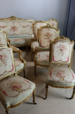 Pamono Napoleon III Salon, Set of 9><noscript><img width=