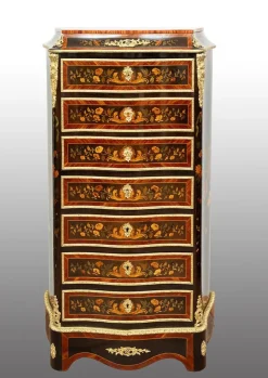 Sale Pamono Napoleon III Secretaire in Exotic Fine Woods with Gilt Bronze Applications, France, 19th Century