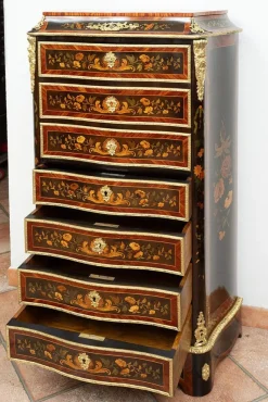 Sale Pamono Napoleon III Secretaire in Exotic Fine Woods with Gilt Bronze Applications, France, 19th Century