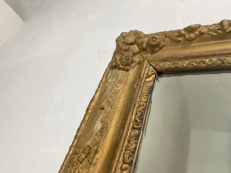 Pamono Napoleon III Wall Mirror in Gilded Wood and Stucco> Mirrors