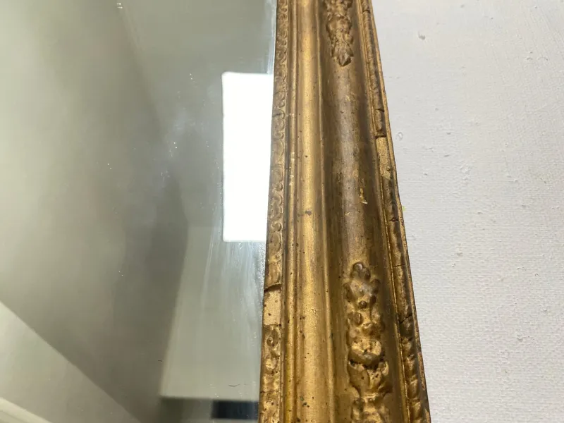 Pamono Napoleon III Wall Mirror in Gilded Wood and Stucco> Mirrors