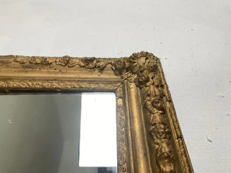 Pamono Napoleon III Wall Mirror in Gilded Wood and Stucco> Mirrors
